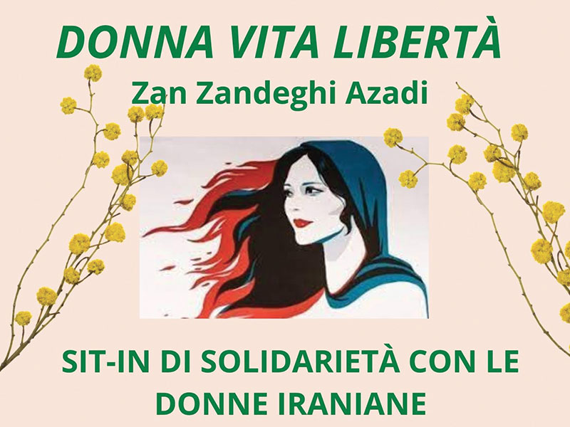 sit-in di solidarietà con le donne iraniane